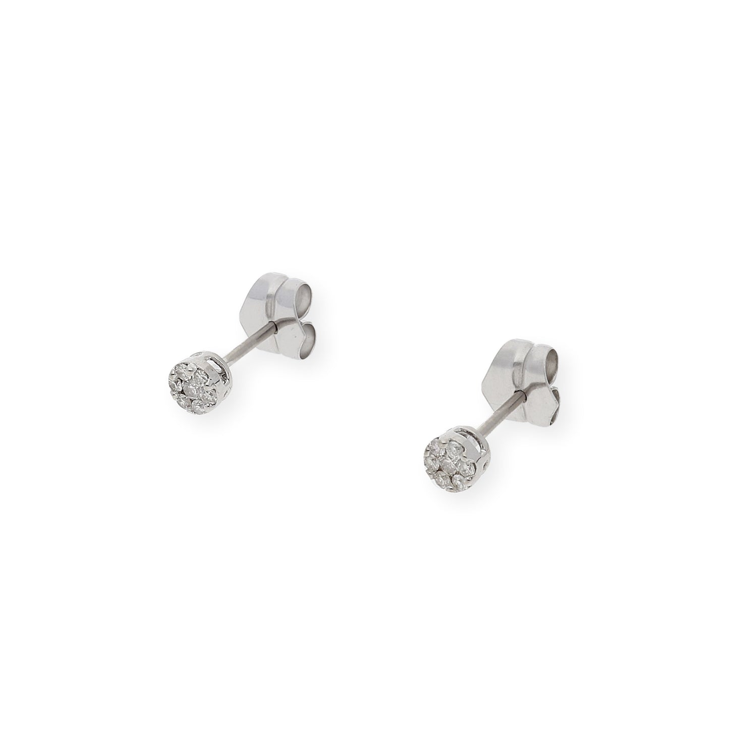Pendientes Amy Oro Blanco 18k y Diamantes