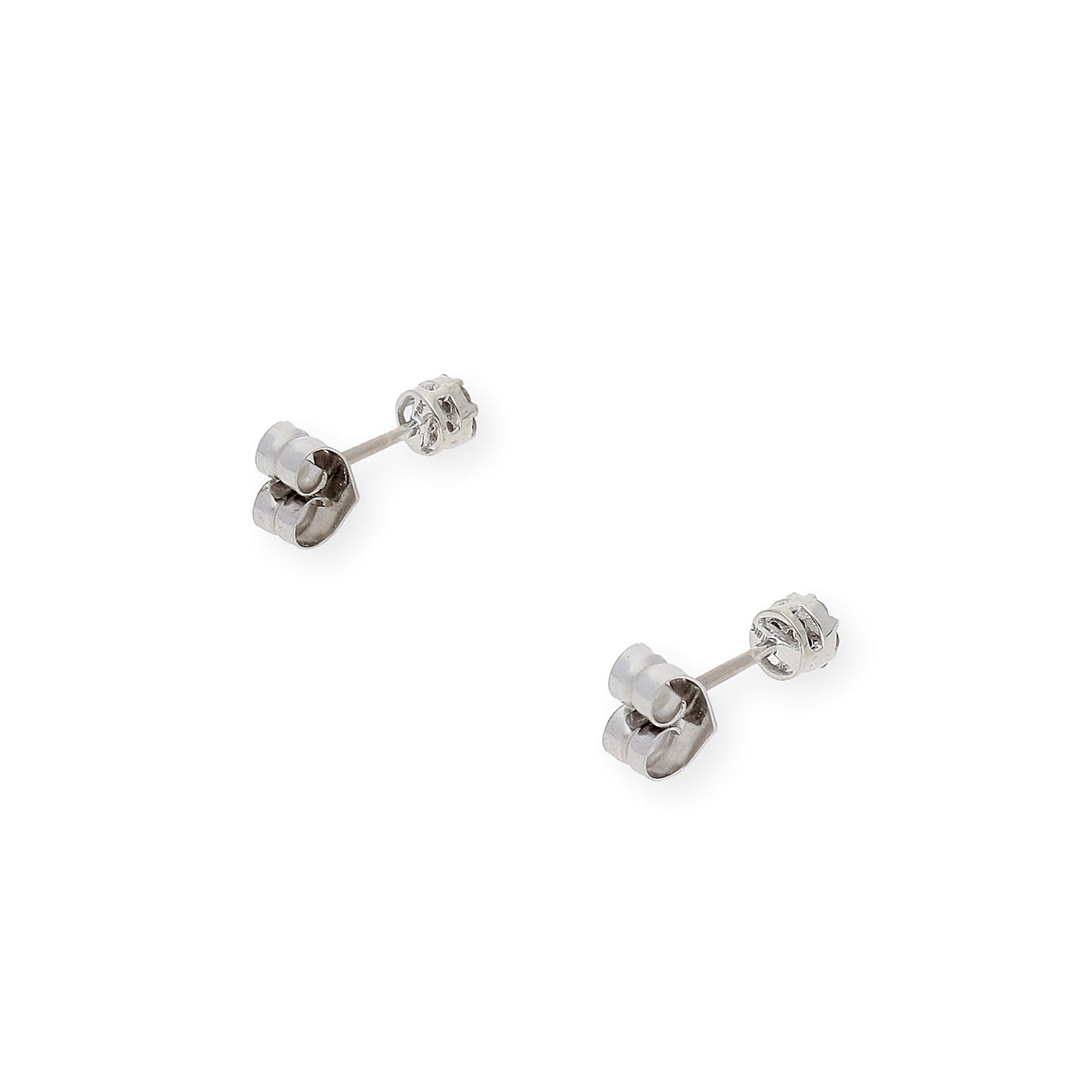 Pendientes Amy Oro Blanco 18k y Diamantes