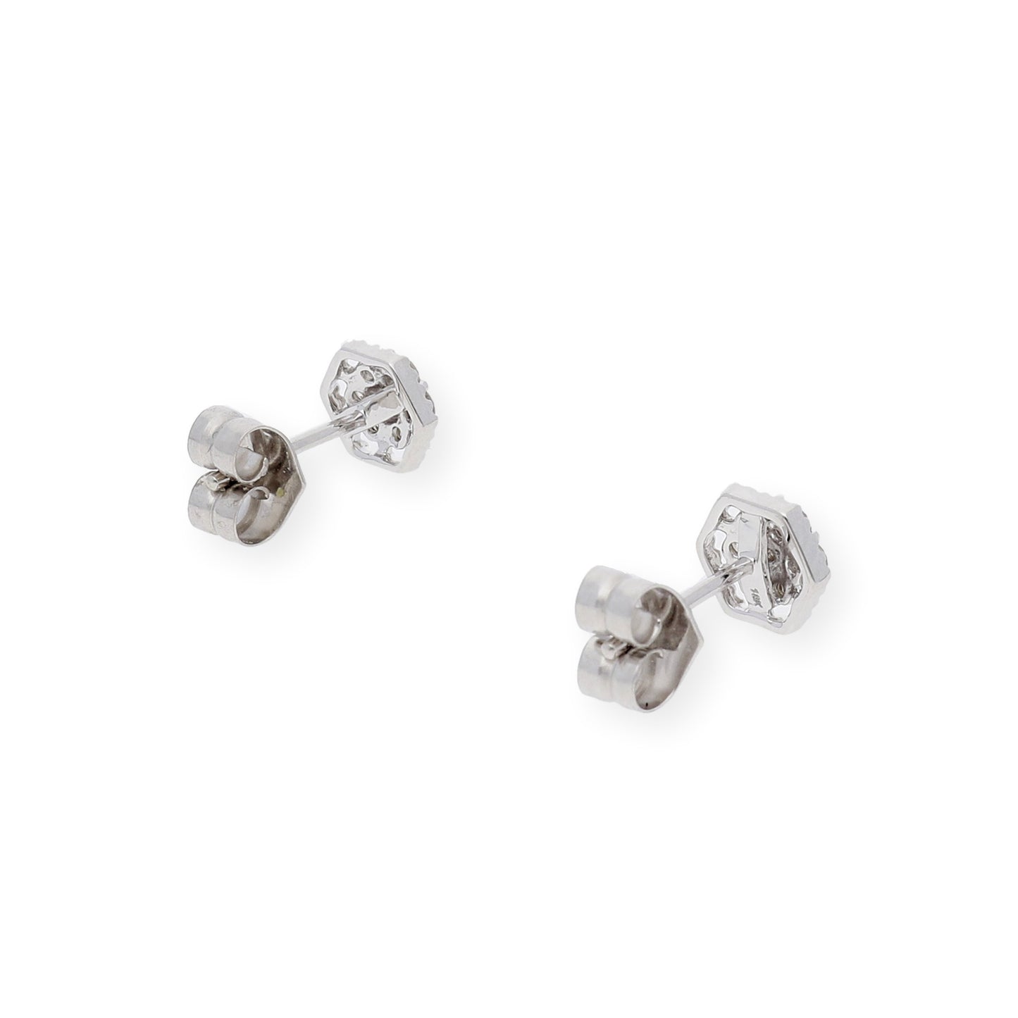 Pendientes Adara Oro Blanco 18k y Diamantes Tamaño Mediano