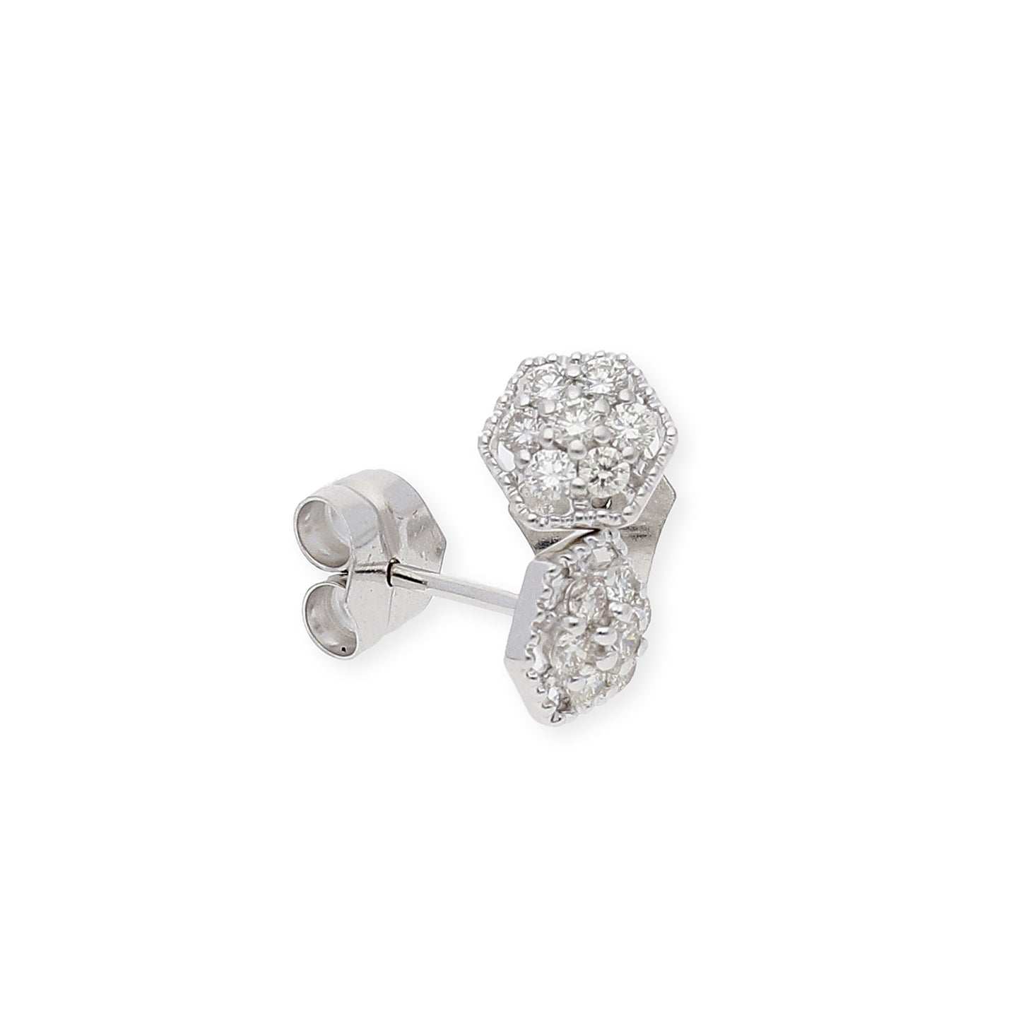 Pendientes Adara Oro Blanco 18k y Diamantes Tamaño Mediano