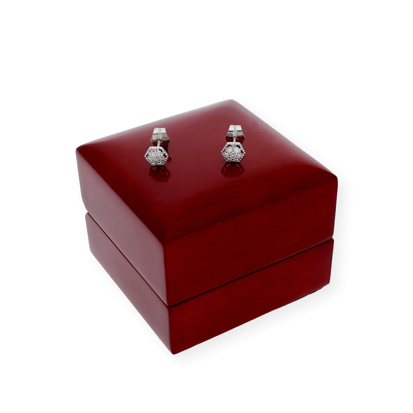 Pendientes Adara Oro Blanco 18k y Diamantes Tamaño Mediano