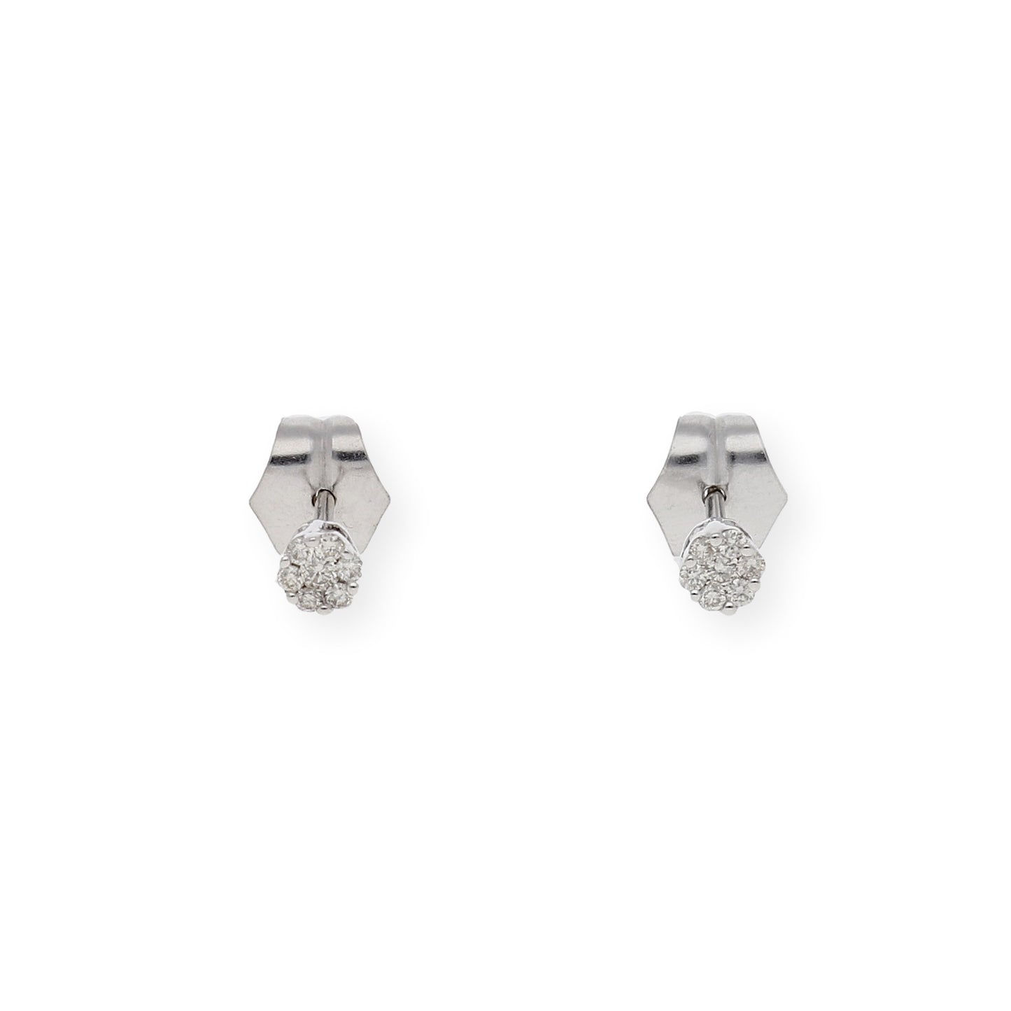 Pendientes Cian Oro Blanco 18K y Diamantes