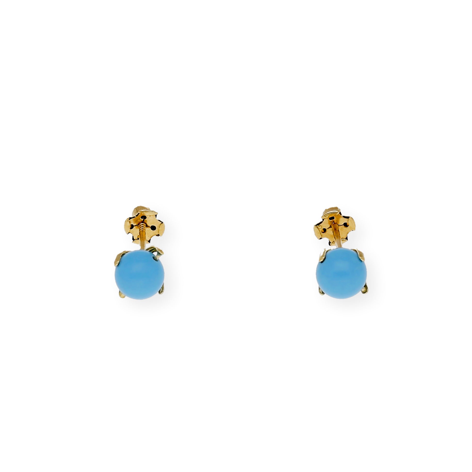 Pendientes Oro y Turquesas 5.00 mm