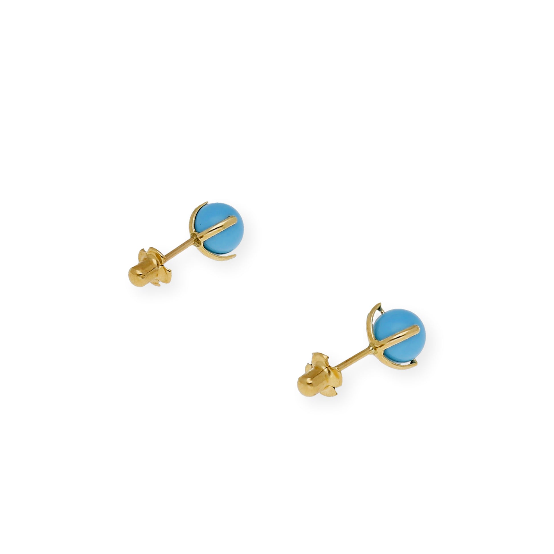 Pendientes Oro y Turquesas 5.00 mm
