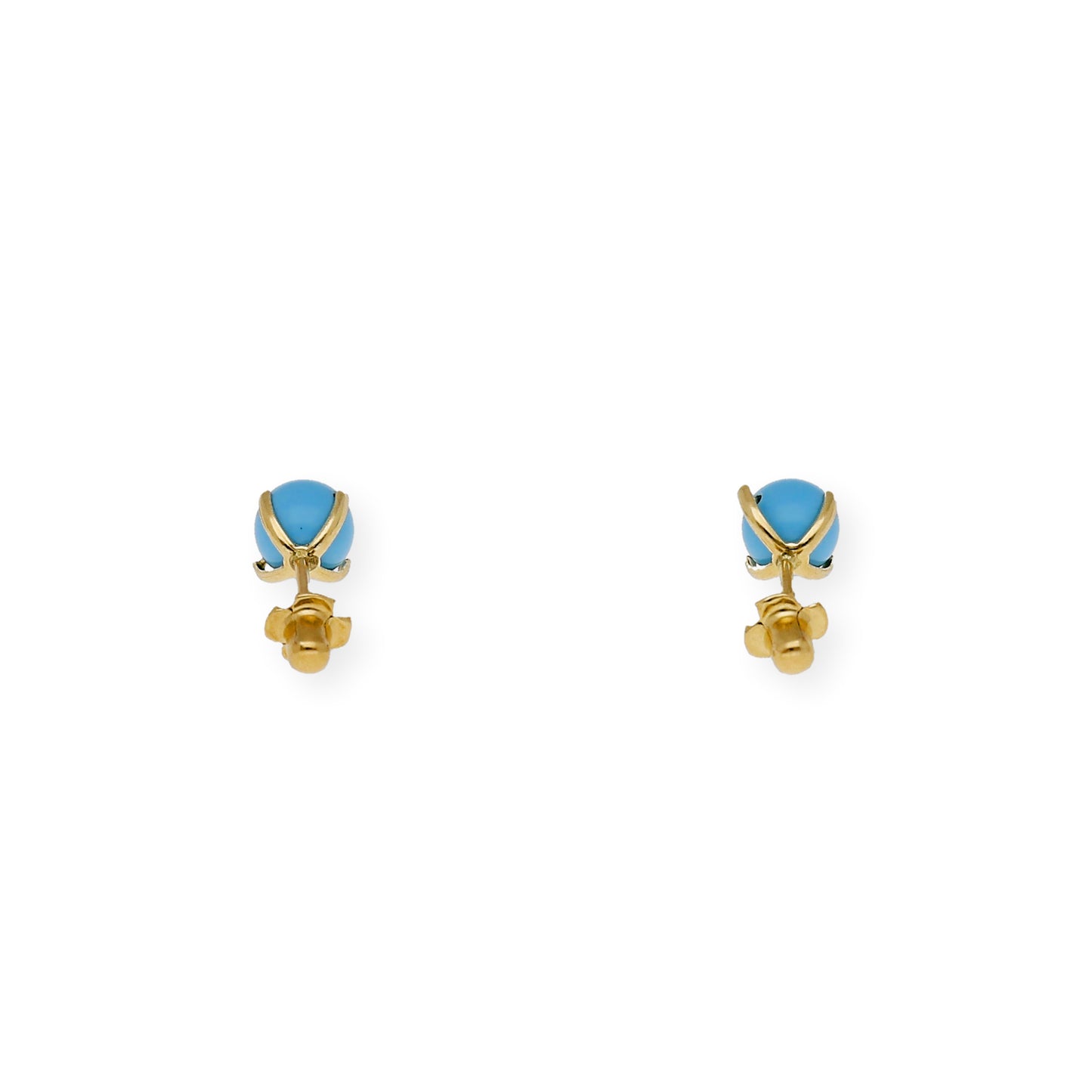 Pendientes Oro y Turquesas 5.00 mm
