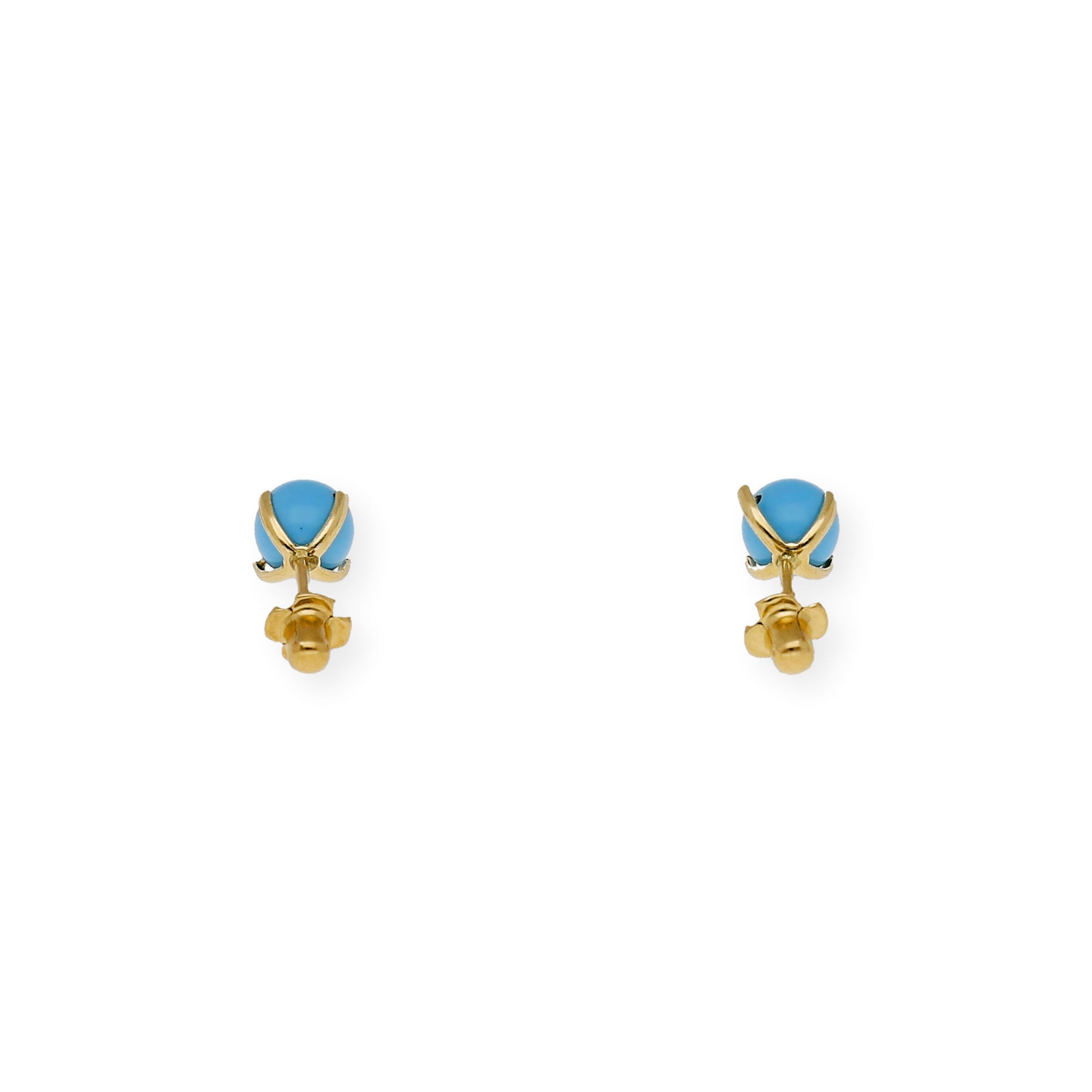 Pendientes Oro y Turquesas 5.00 mm