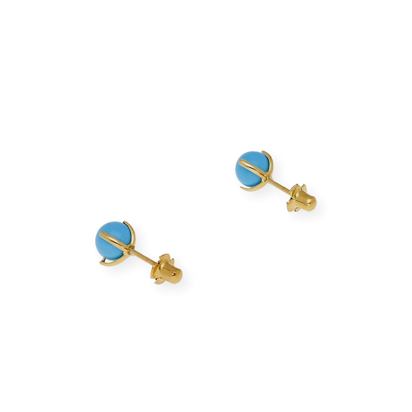 Pendientes Oro y Turquesas 5.00 mm