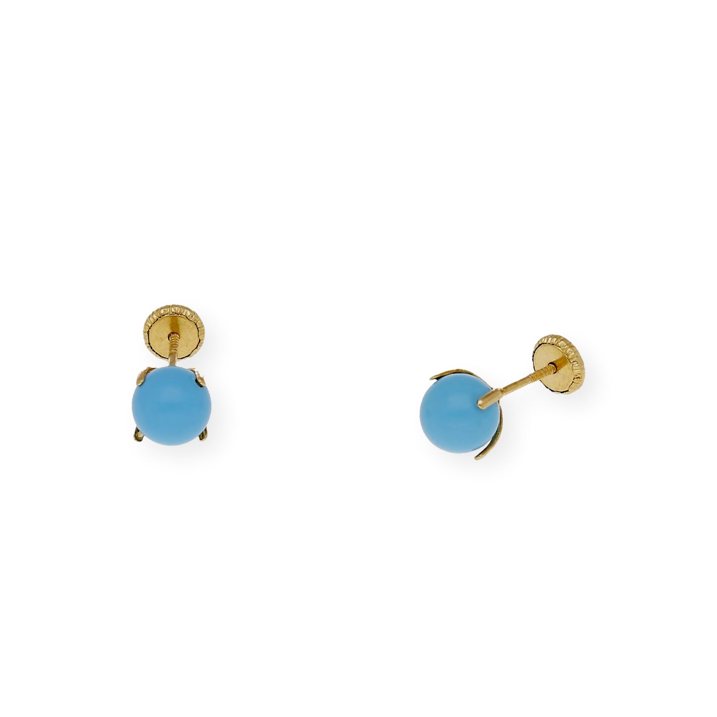 Pendientes Oro y Turquesas 6.00 mm