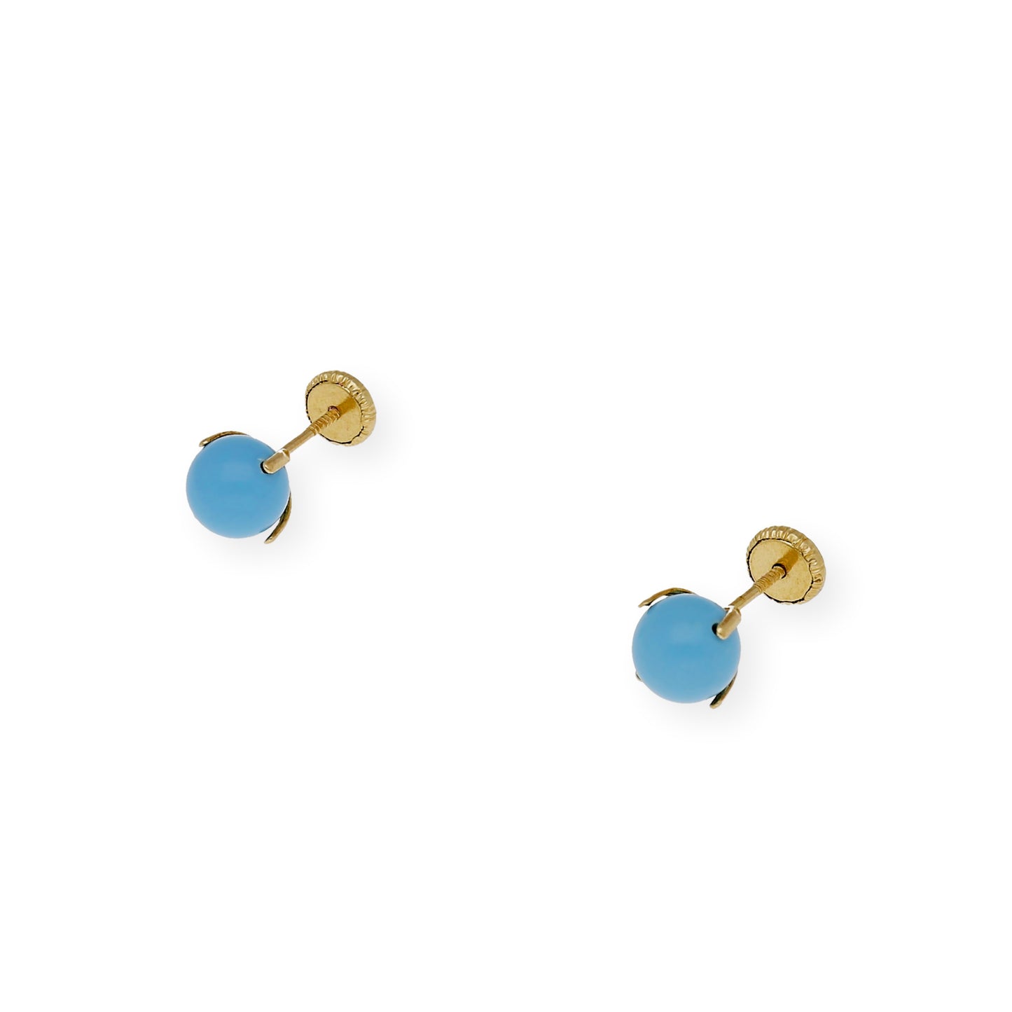 Pendientes Oro y Turquesas 6.00 mm