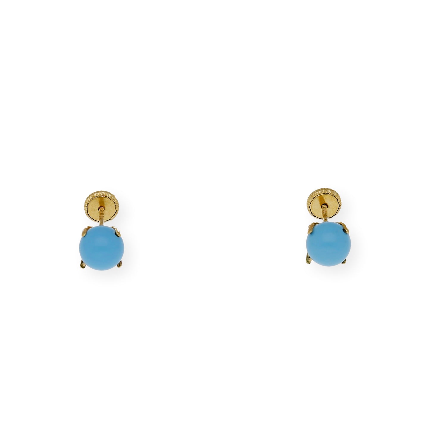 Pendientes Oro y Turquesas 6.00 mm