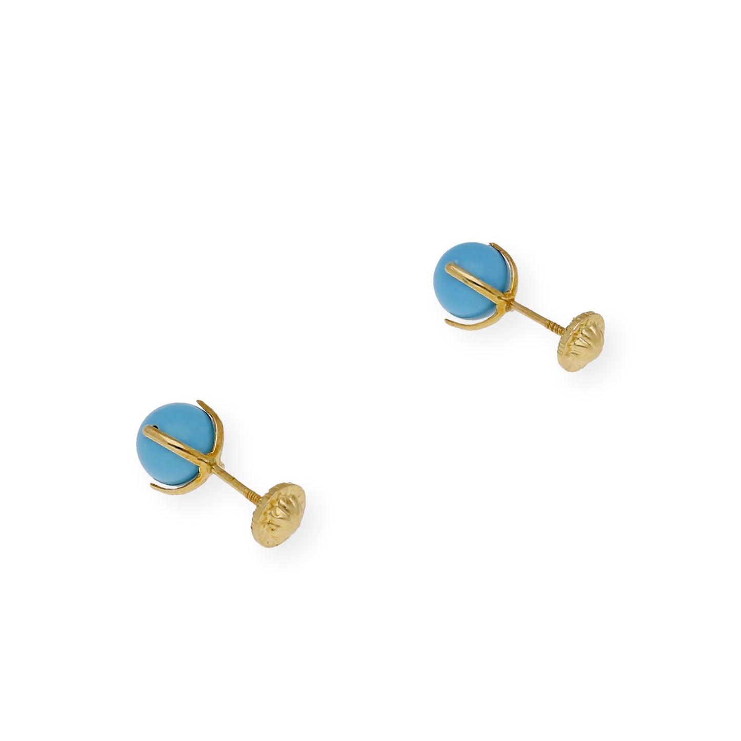 Pendientes Oro y Turquesas 6.00 mm