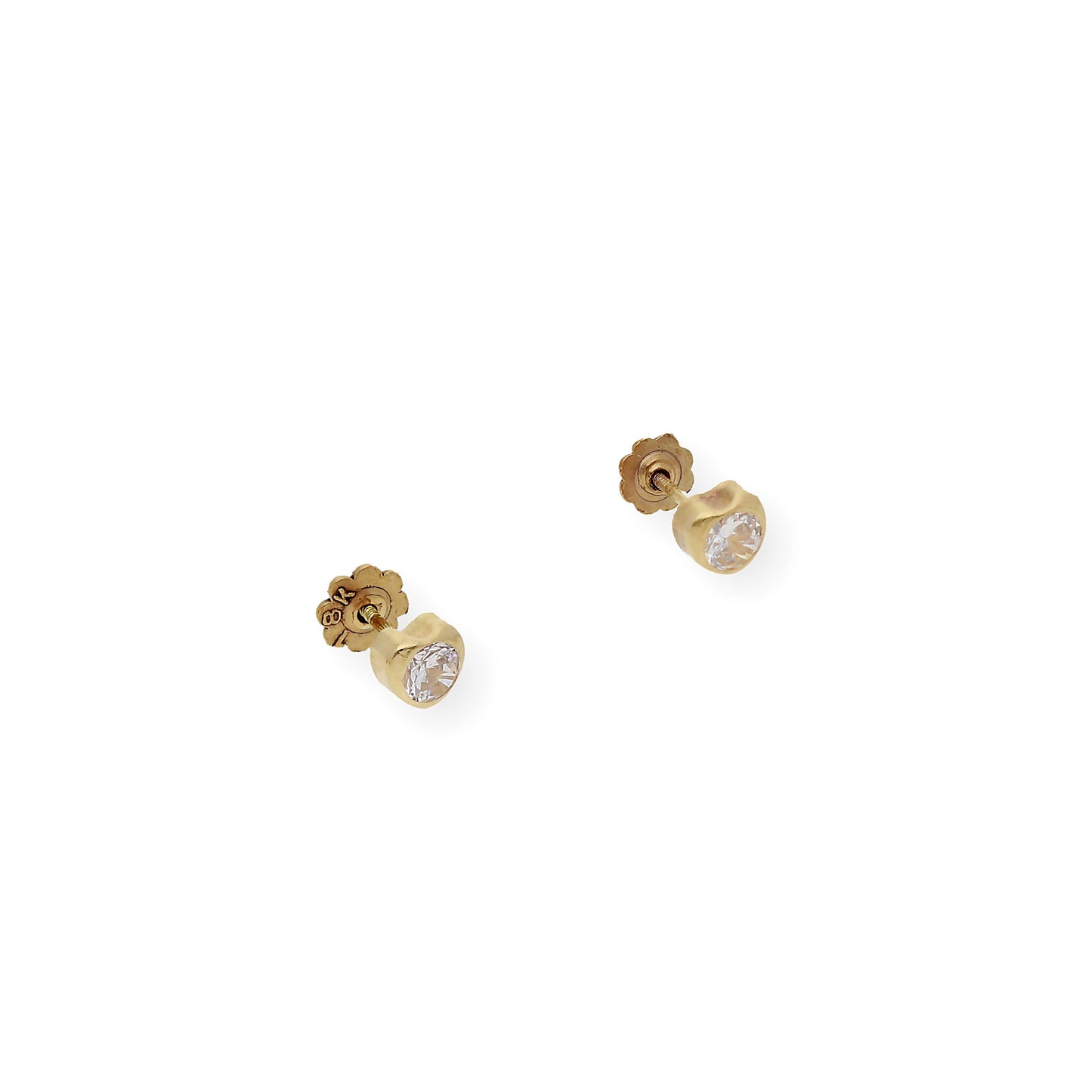 Pendientes Bebé Corazón Oro y Circonitas