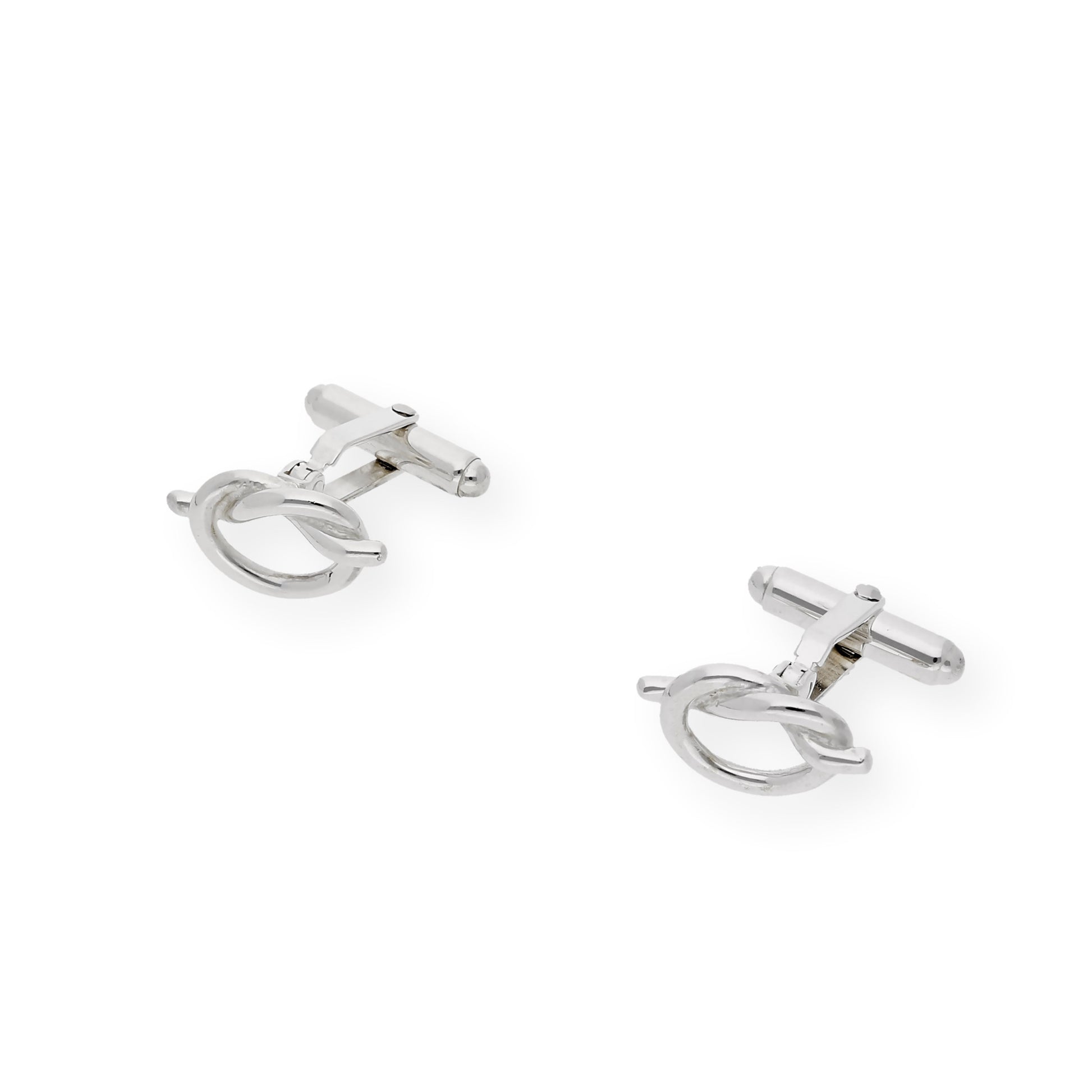 Gemelos de Plata Nudo Abierto