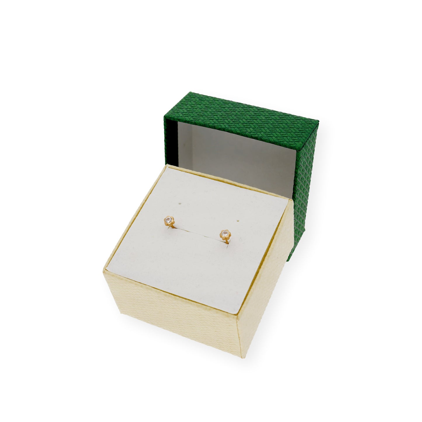 Pendientes Bebé Flor Oro y Circonitas