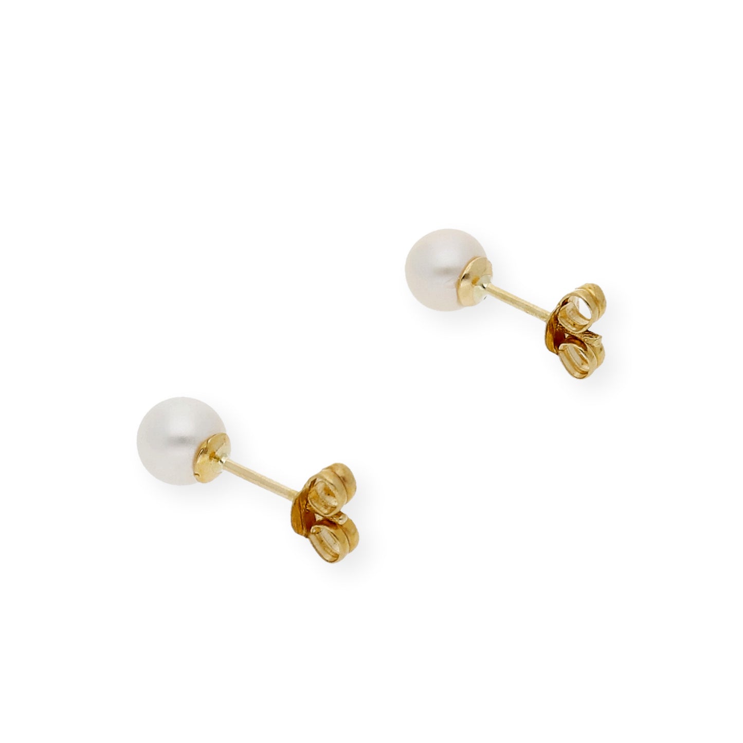 Pendientes Bebé Oro y Perlas Naturales de 5mm