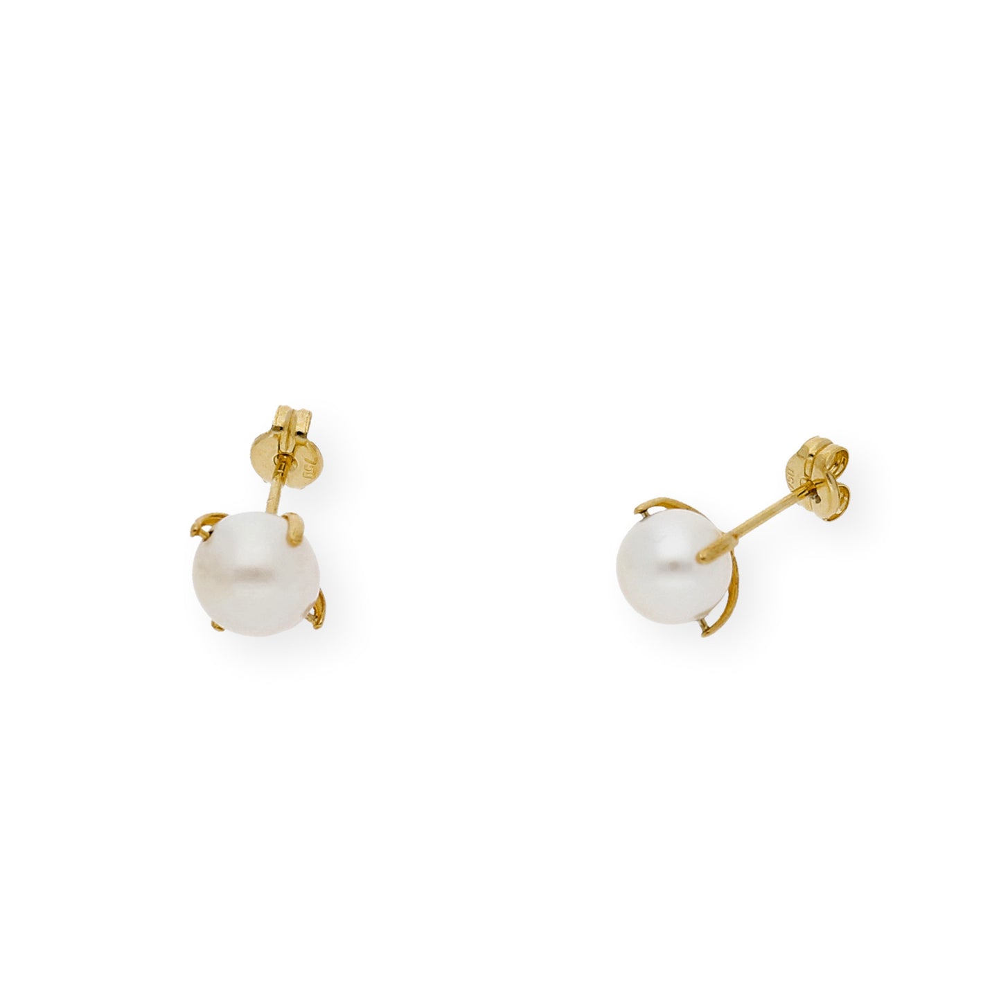 Pendientes niñas Oro Y Perlas en Patillas 6 mm