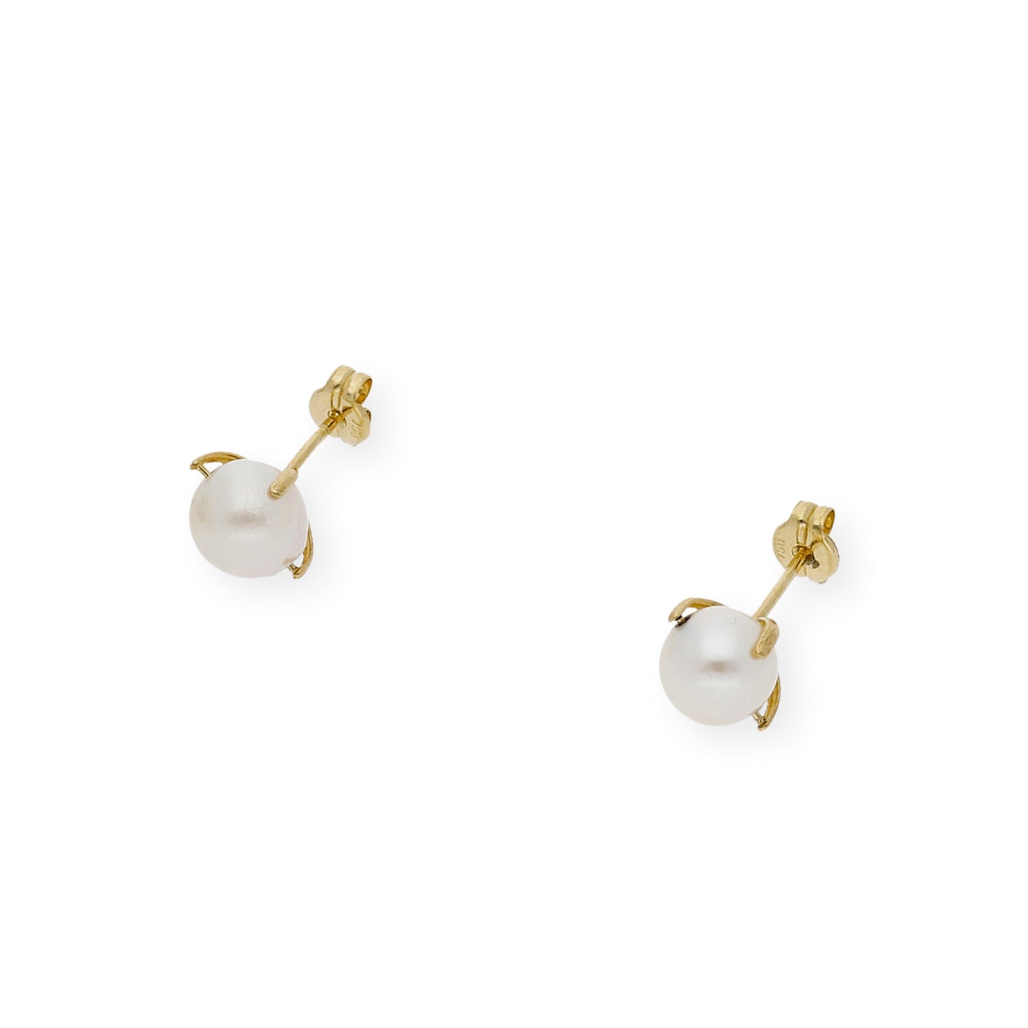 Pendientes niñas Oro Y Perlas en Patillas 6 mm