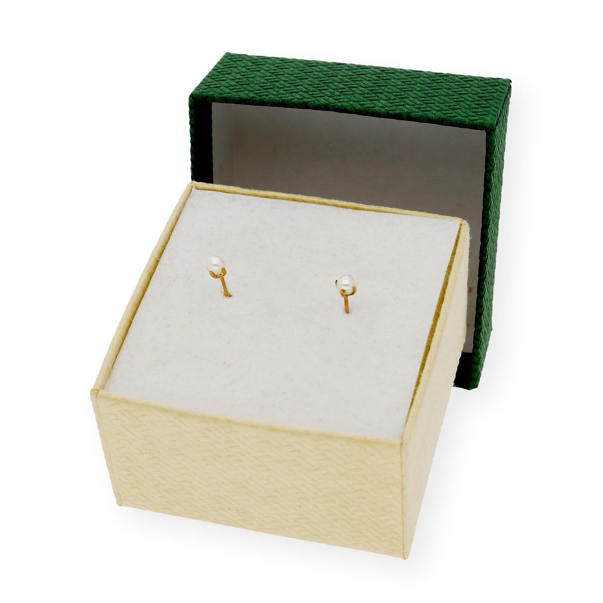 Pendientes Bebé Oro Y Perlas en Patillas