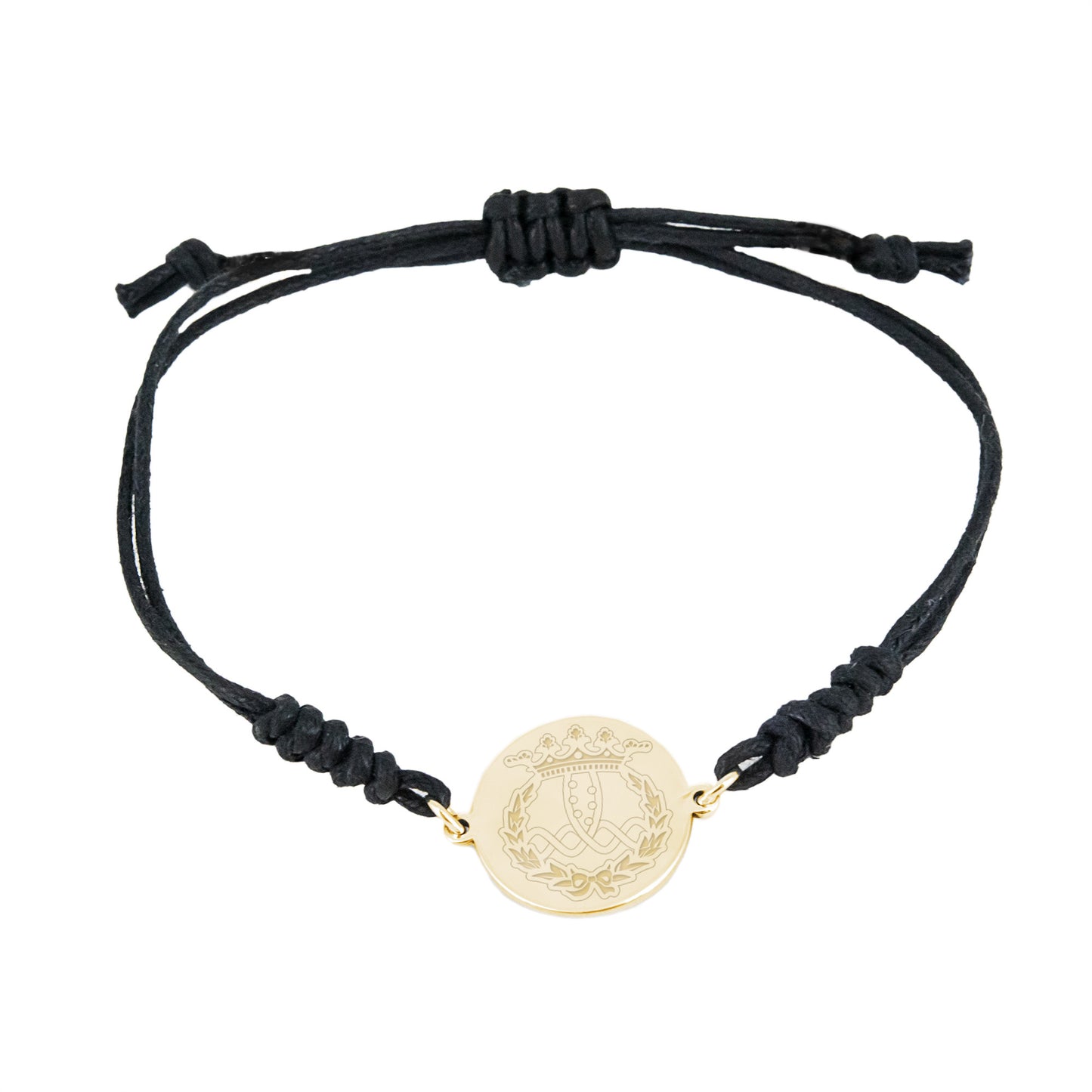 Pulsera Macramé Insignia Profesional de Bioquímica en Plata de Ley 925 Bañada en Oro de 18K