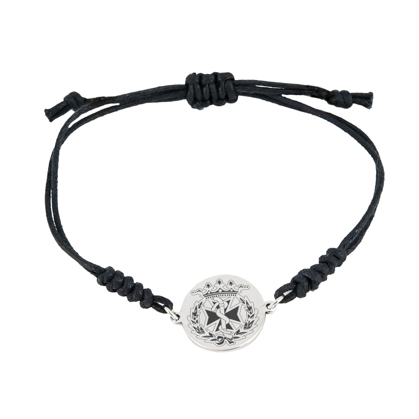 Pulsera Macramé Insignia Profesional de Odontología en Plata de Ley 925