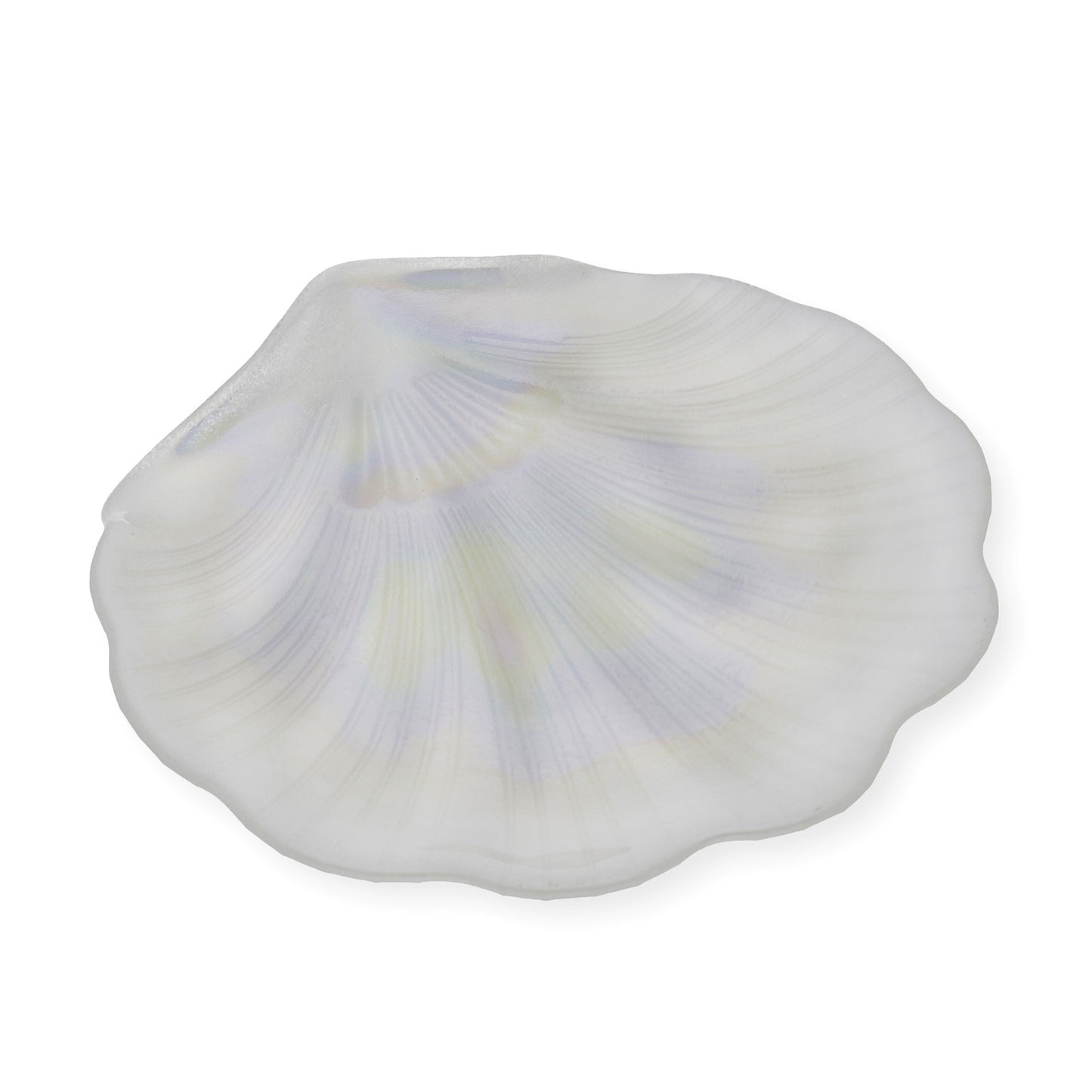 Concha de Bautismo Cristal Nacarado y Bilaminada Plata