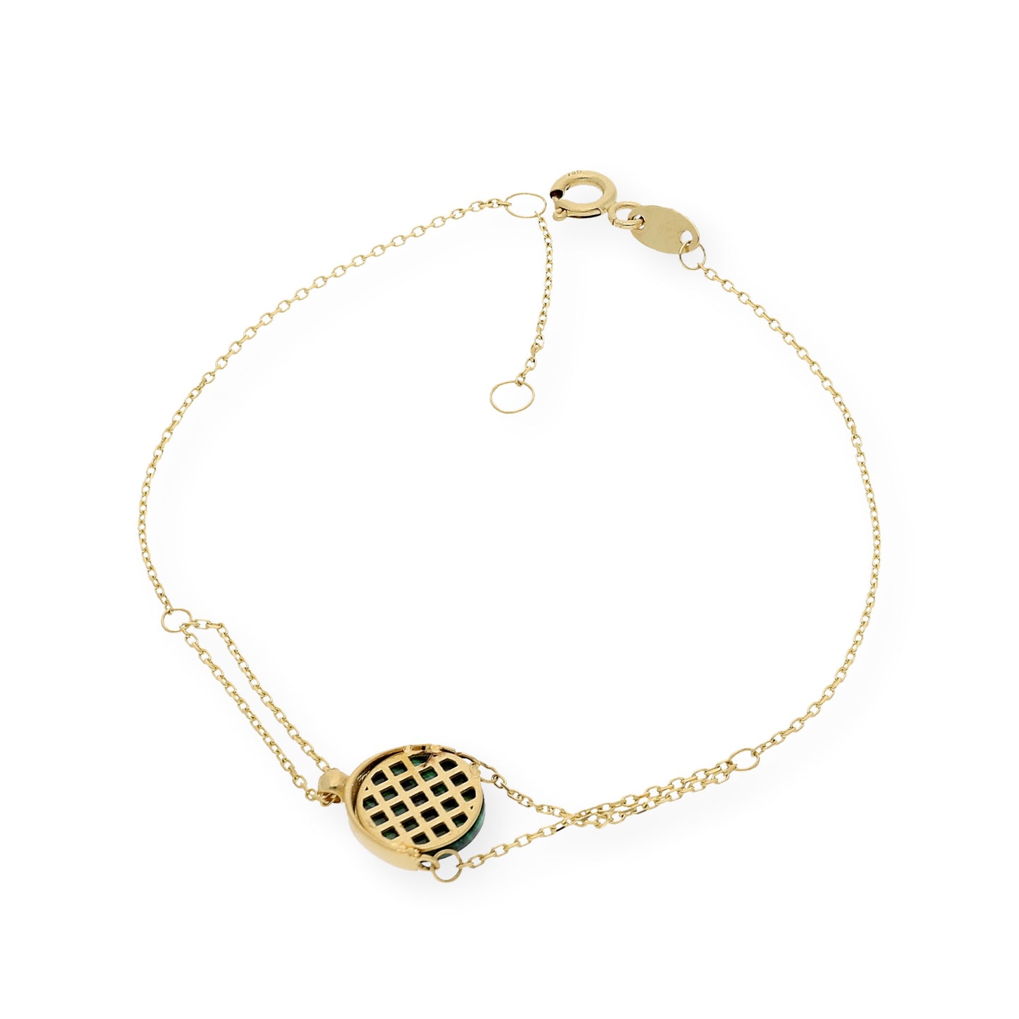 Pulsera de Oro con Malaquita oro 18k