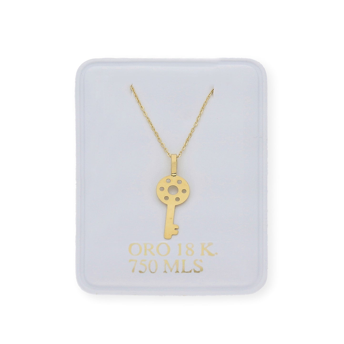 Collar con colgante llave oro 18k