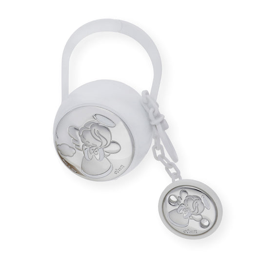 Portachupetes y Pinza de Chupetes en Plata Bilaminada Ángel Blanco