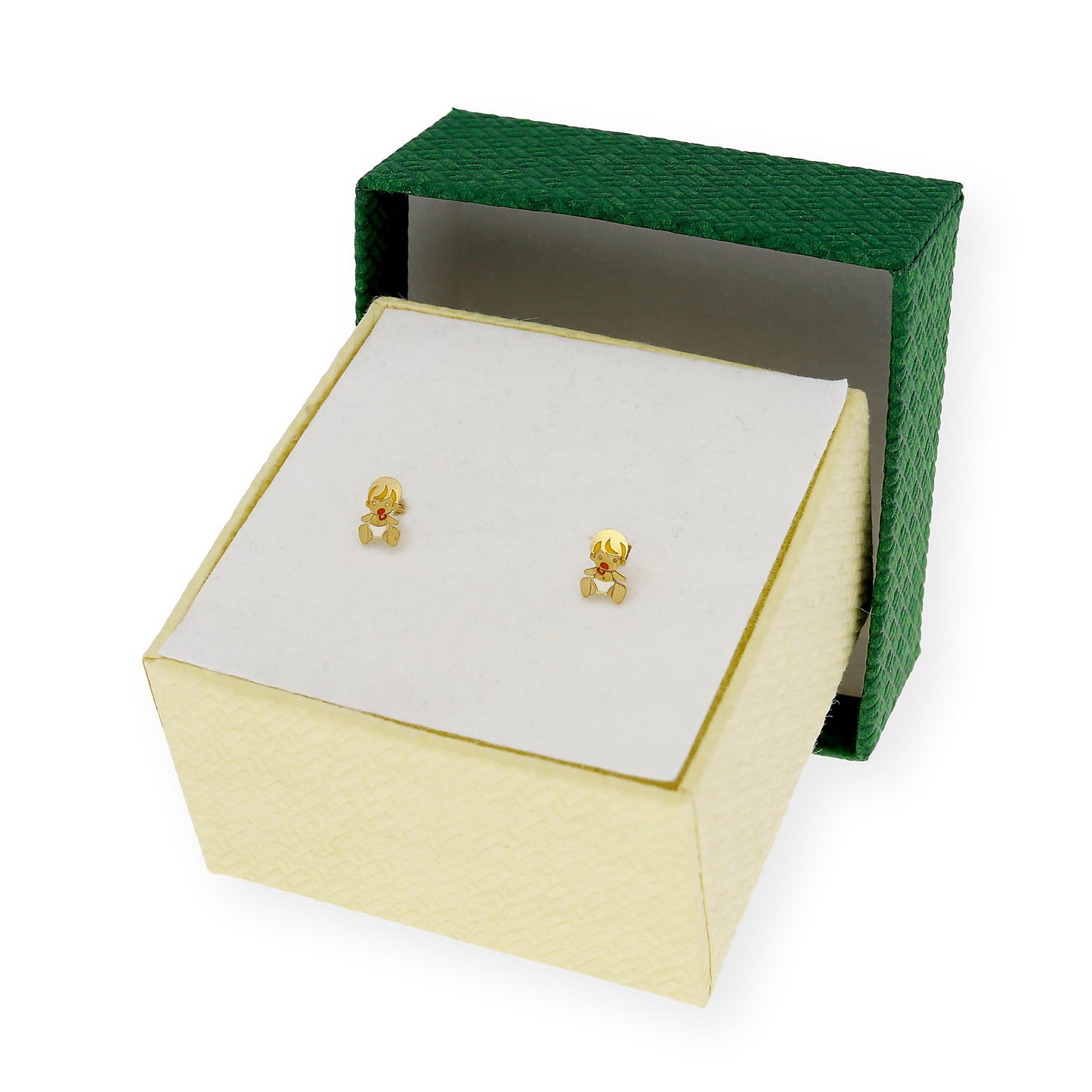 Pendientes Bebé niño Oro 18k Esmaltado