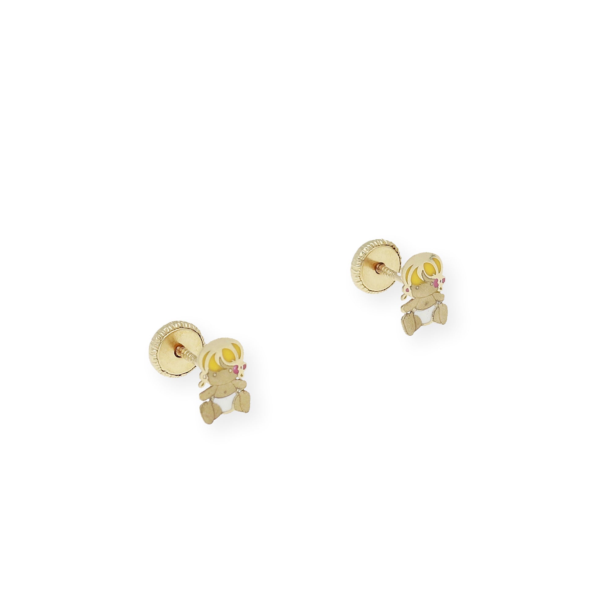 Pendientes Bebé niña Oro 18k Esmaltado