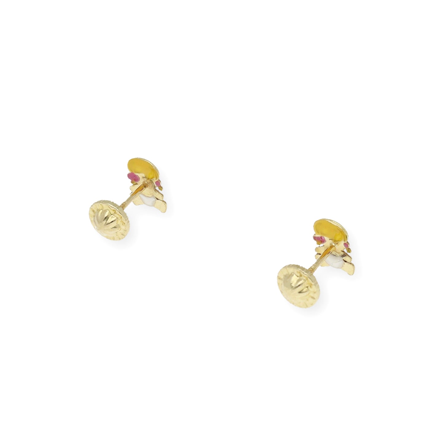 Pendientes Bebé niña Oro 18k Esmaltado