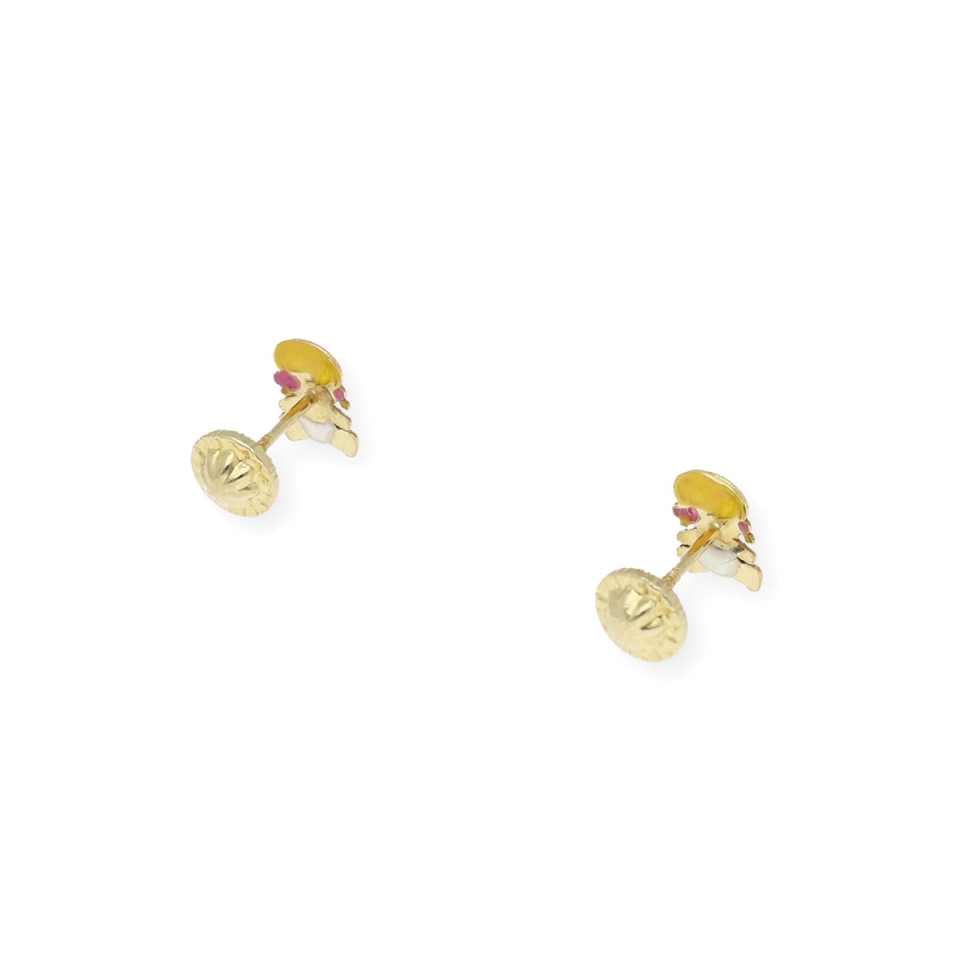 Pendientes Bebé niña Oro 18k Esmaltado