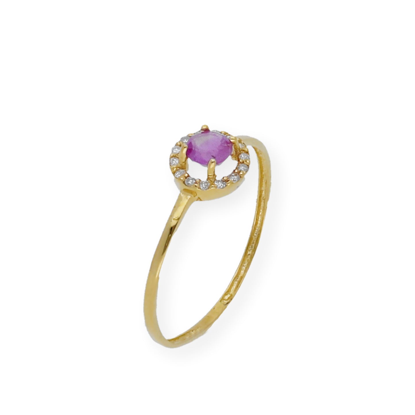 Anillo Astro de Oro 18k y Diamantes con Rubí