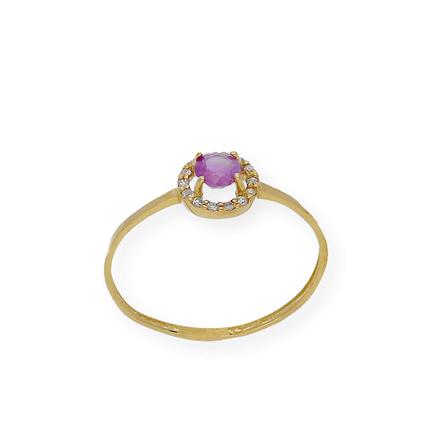 Anillo Astro de Oro 18k y Diamantes con Rubí