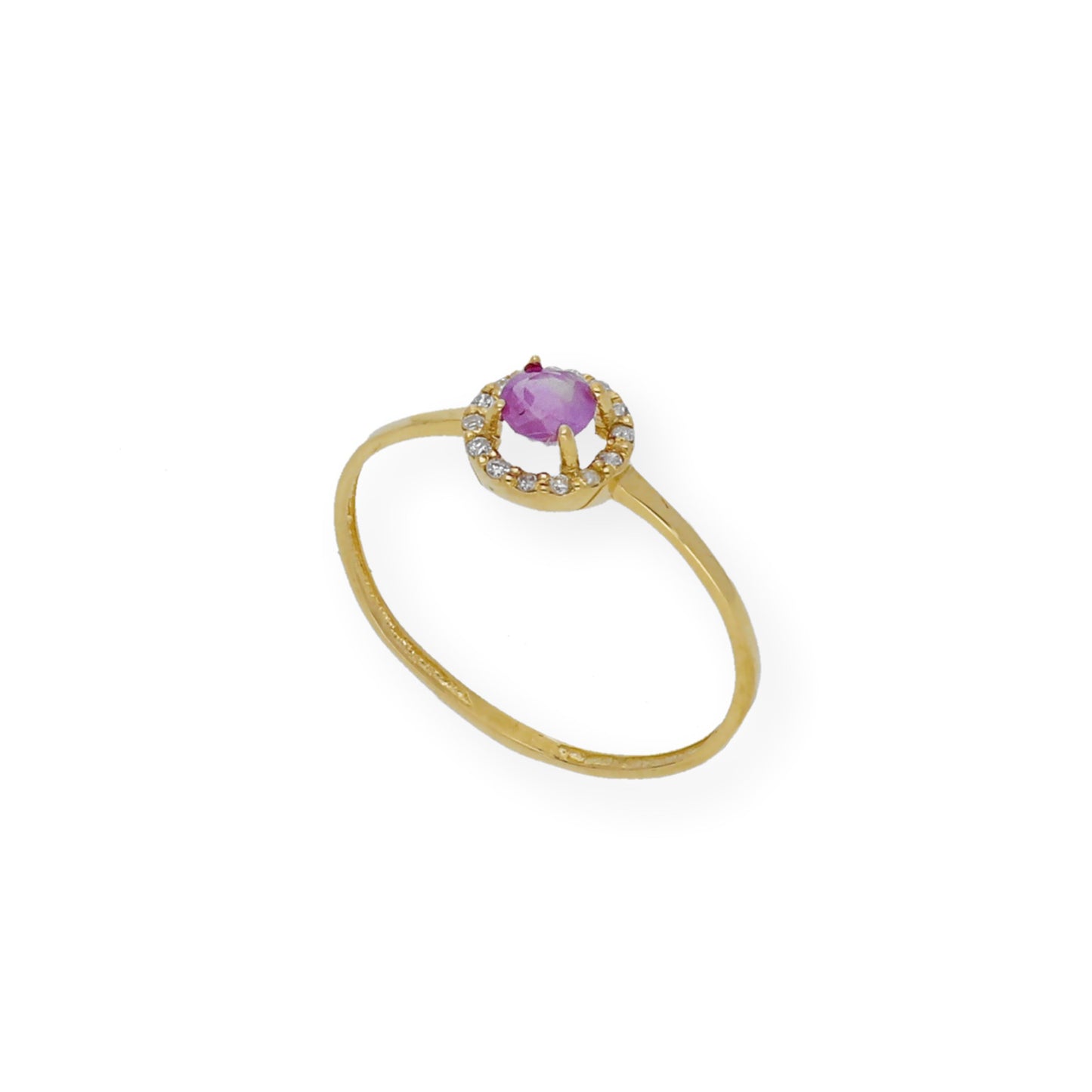 Anillo Astro de Oro 18k y Diamantes con Rubí
