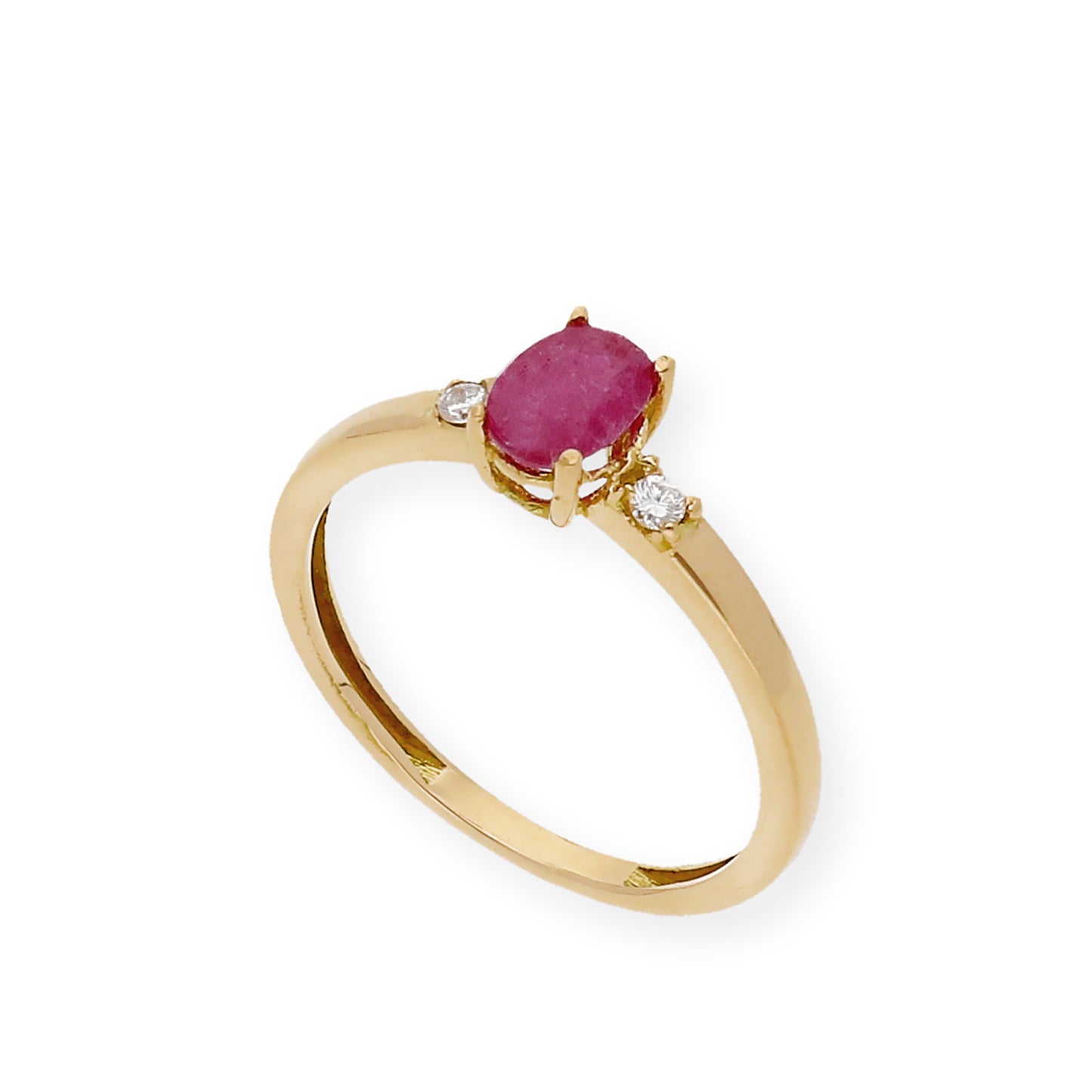 Anillo Victoria en Oro 18k con Diamantes y Rubí