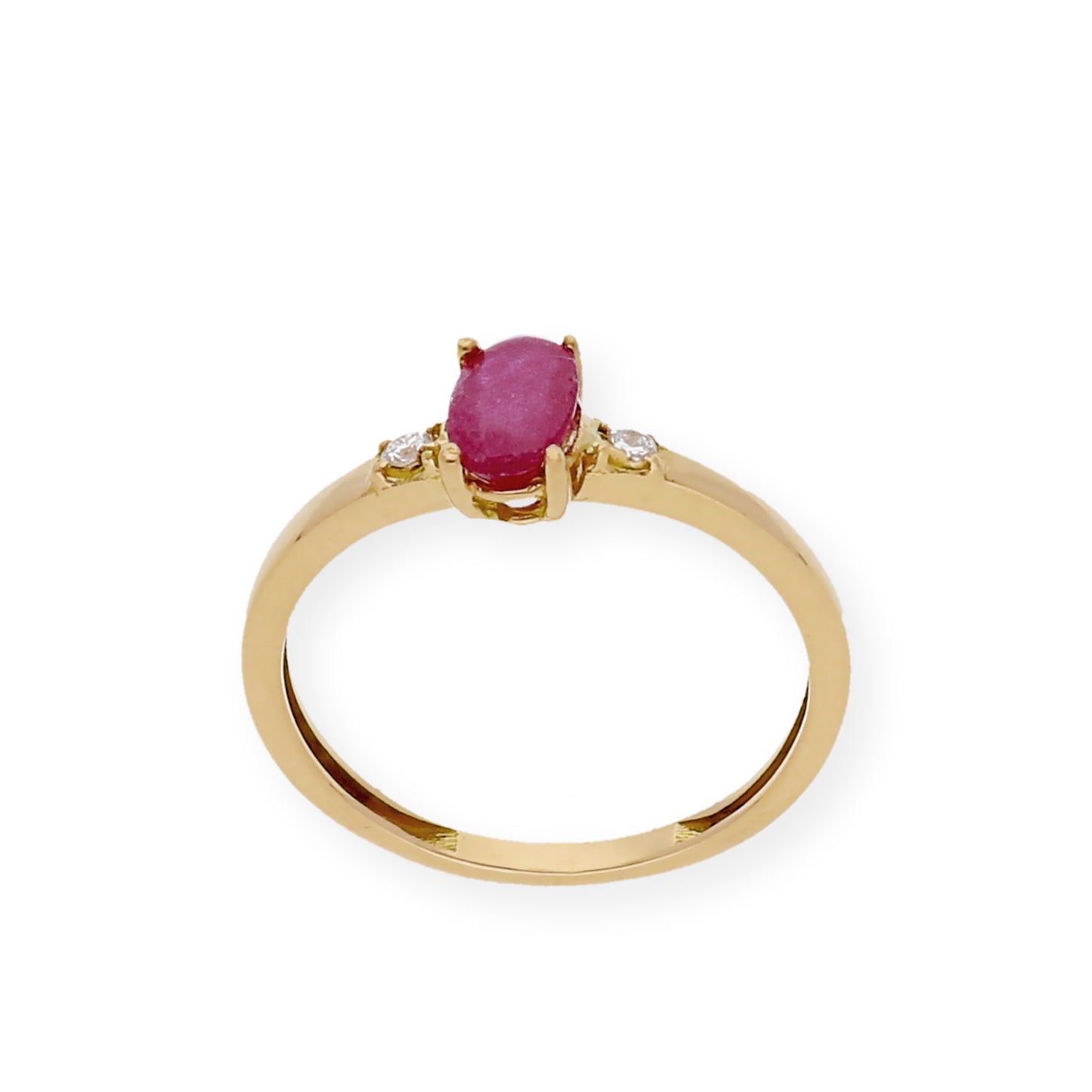 Anillo Victoria en Oro 18k con Diamantes y Rubí