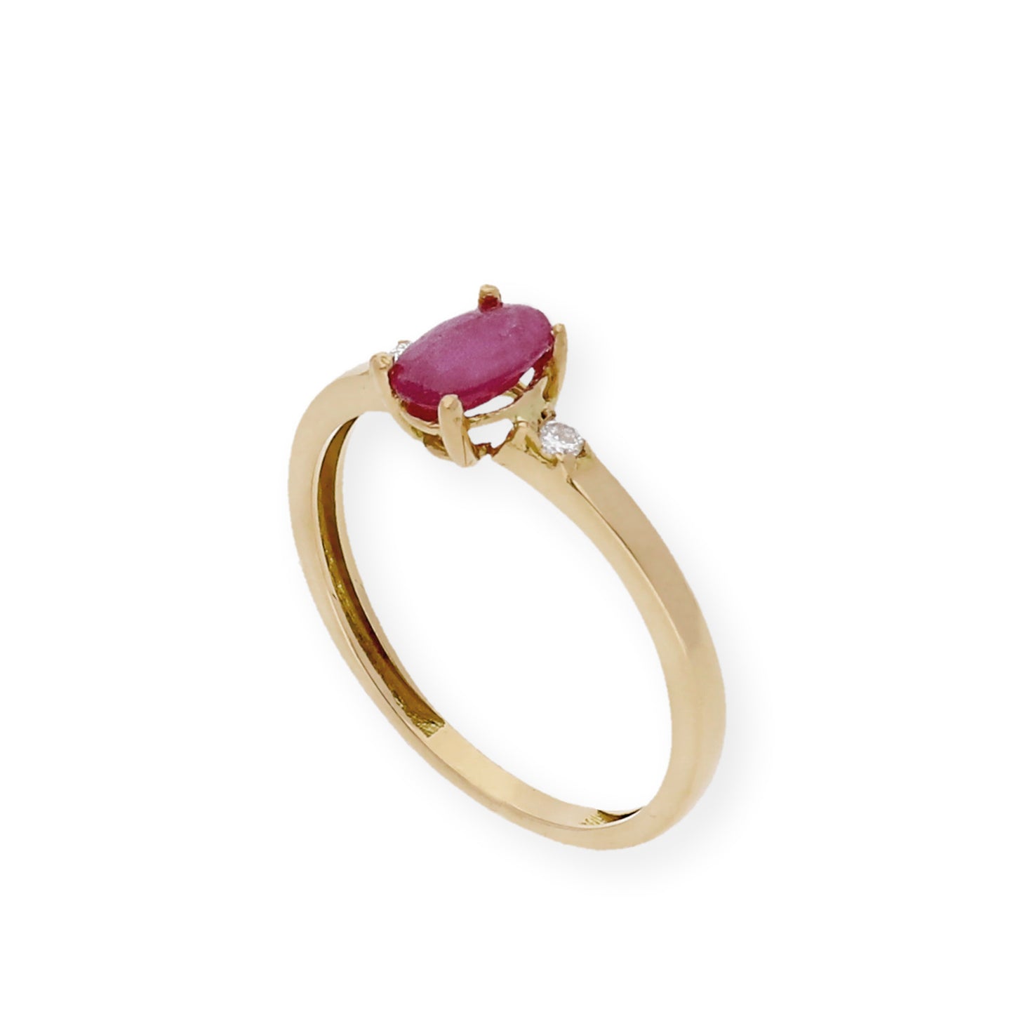 Anillo Victoria en Oro 18k con Diamantes y Rubí