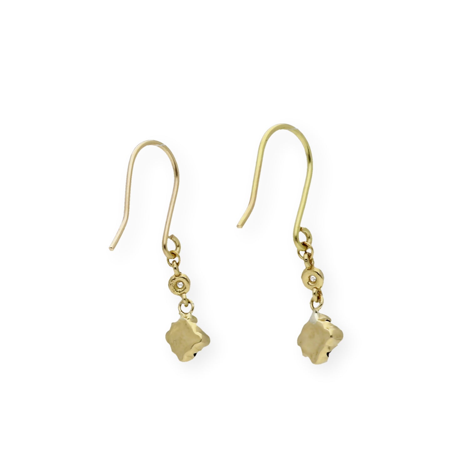 Pendientes Laguna en Oro 18k con Diamantes y Zafiros