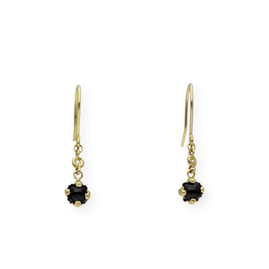 Pendientes Laguna en Oro 18k con Diamantes y Zafiros