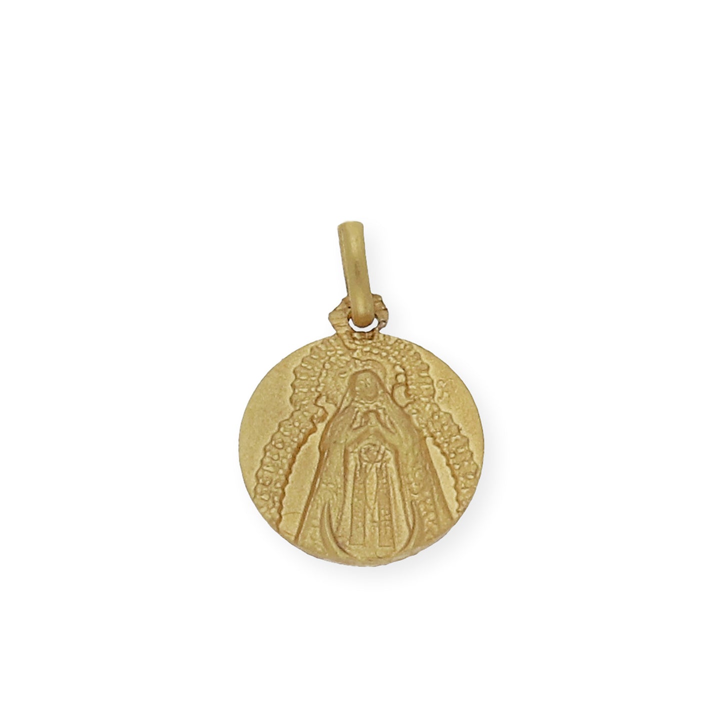 Medalla Virgen de la Soledad sin cerco pequeña en Oro 18k