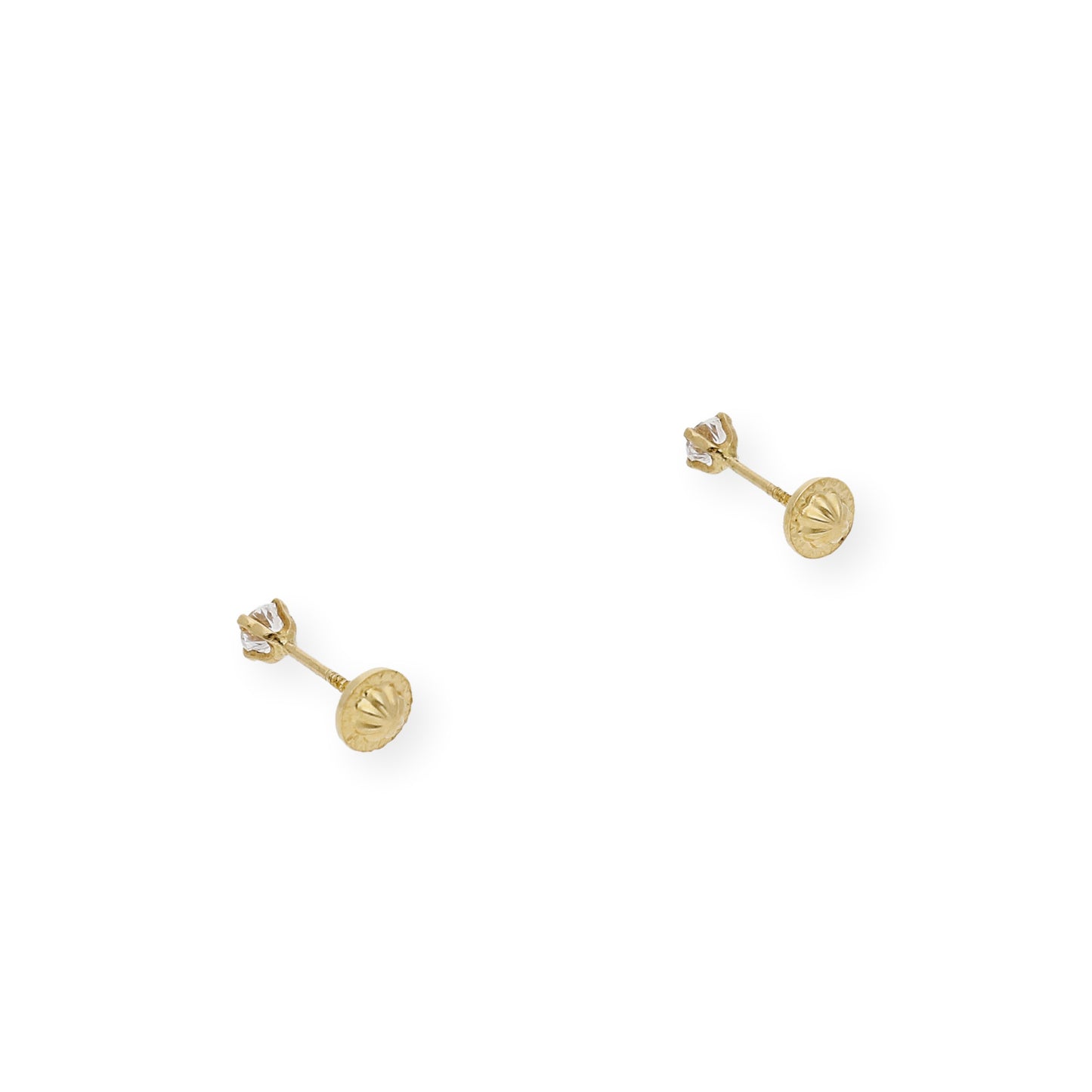 Pendientes Bebé Oro y Circonita de 2.70 mm en Patillas