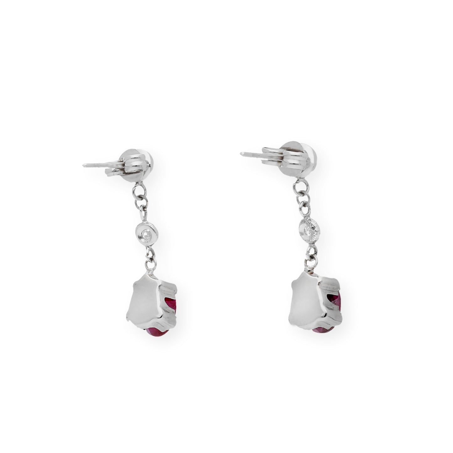 Pendientes Deseo en Oro 18k con Diamantes y Rubíes