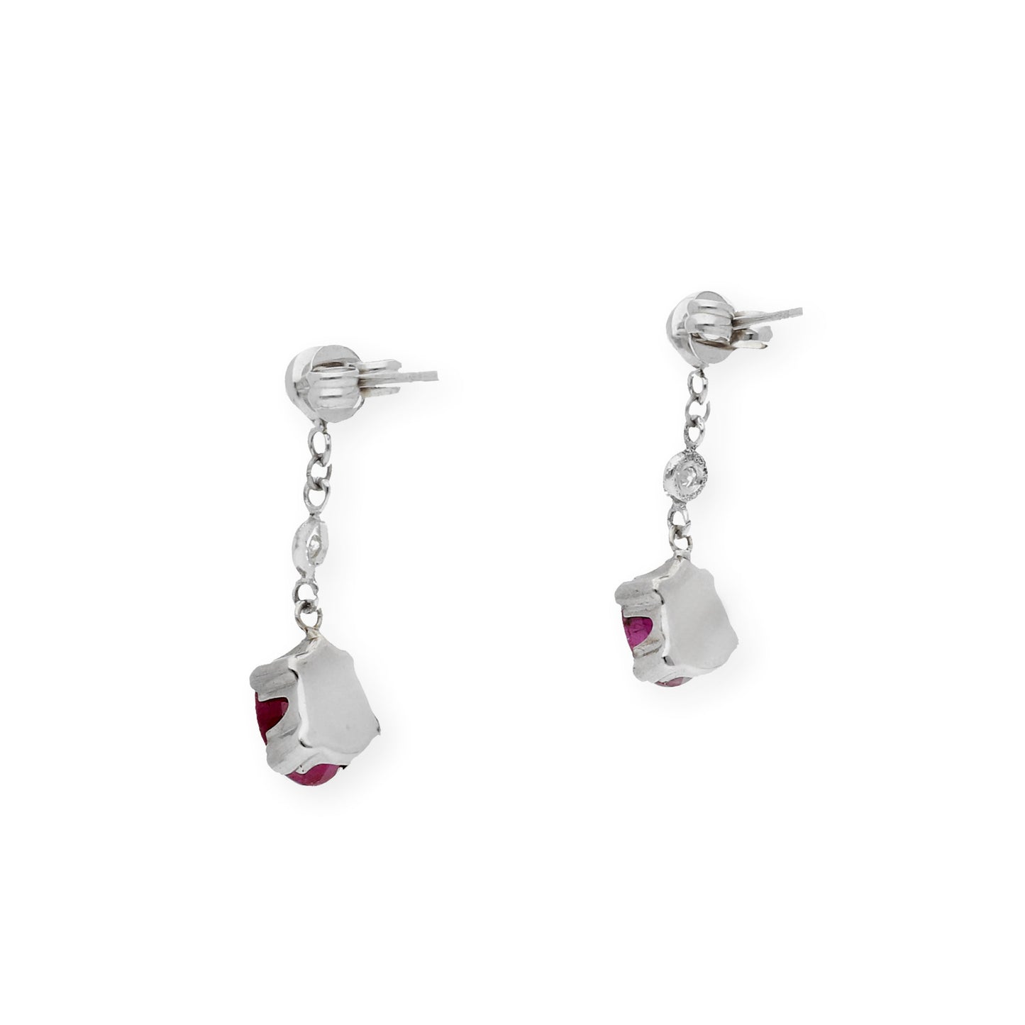 Pendientes Deseo en Oro 18k con Diamantes y Rubíes