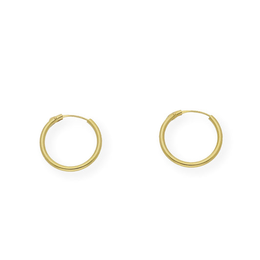 Pendientes Aro media caña 16.05 mm en Oro 18k