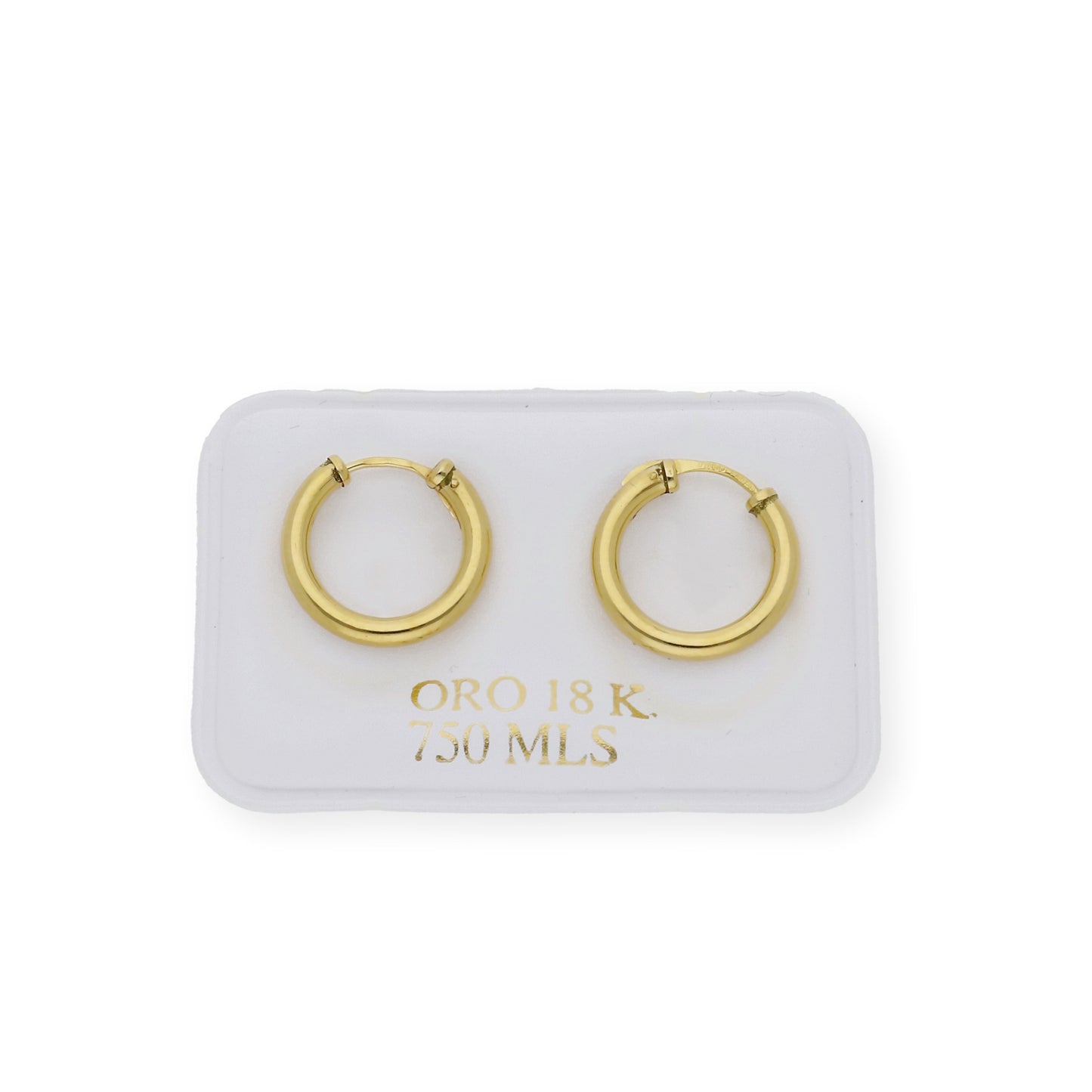 Pendientes Aro 13.75 mm en Oro 18k