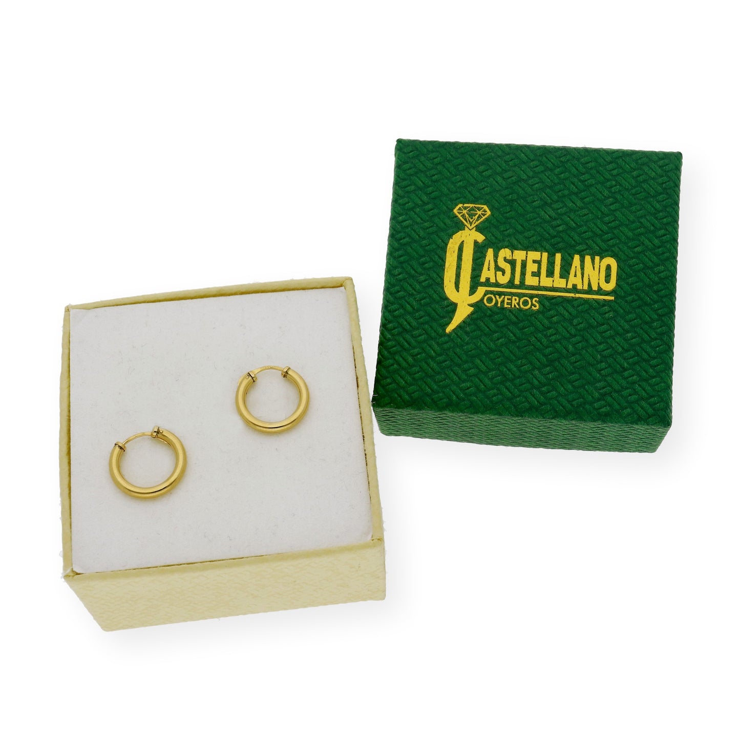 Pendientes Aro 13.75 mm en Oro 18k