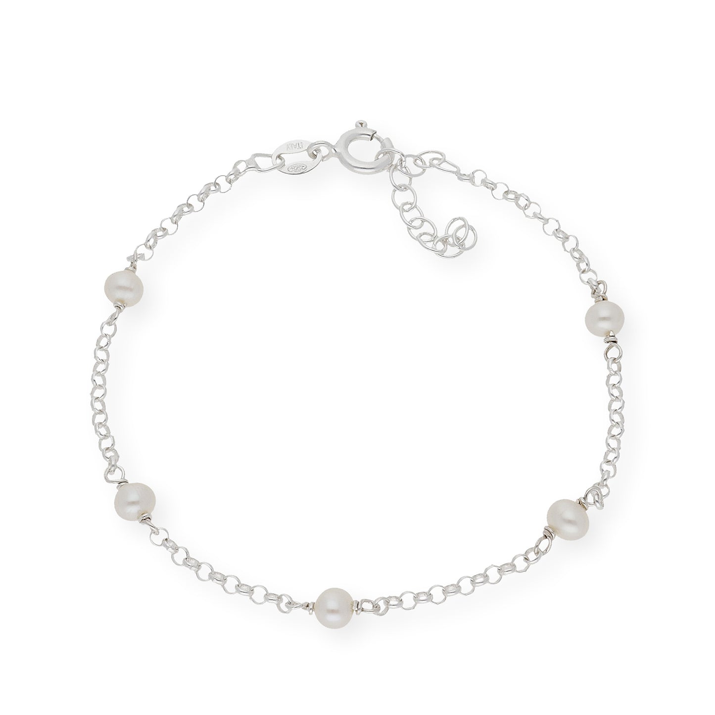 Pulsera de Perlas de Agua Dulce en Plata de Ley 925