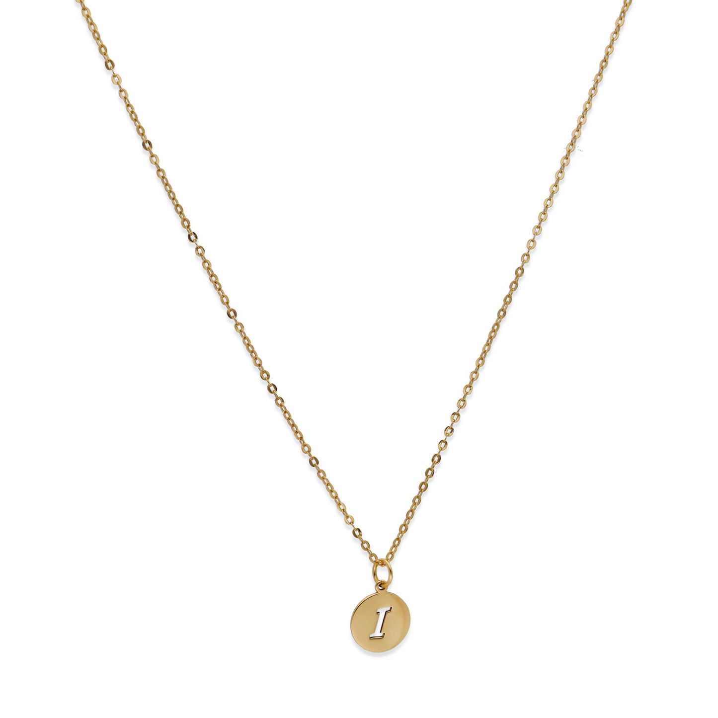 Collar con Colgante Inicial en Oro de Ley 18K