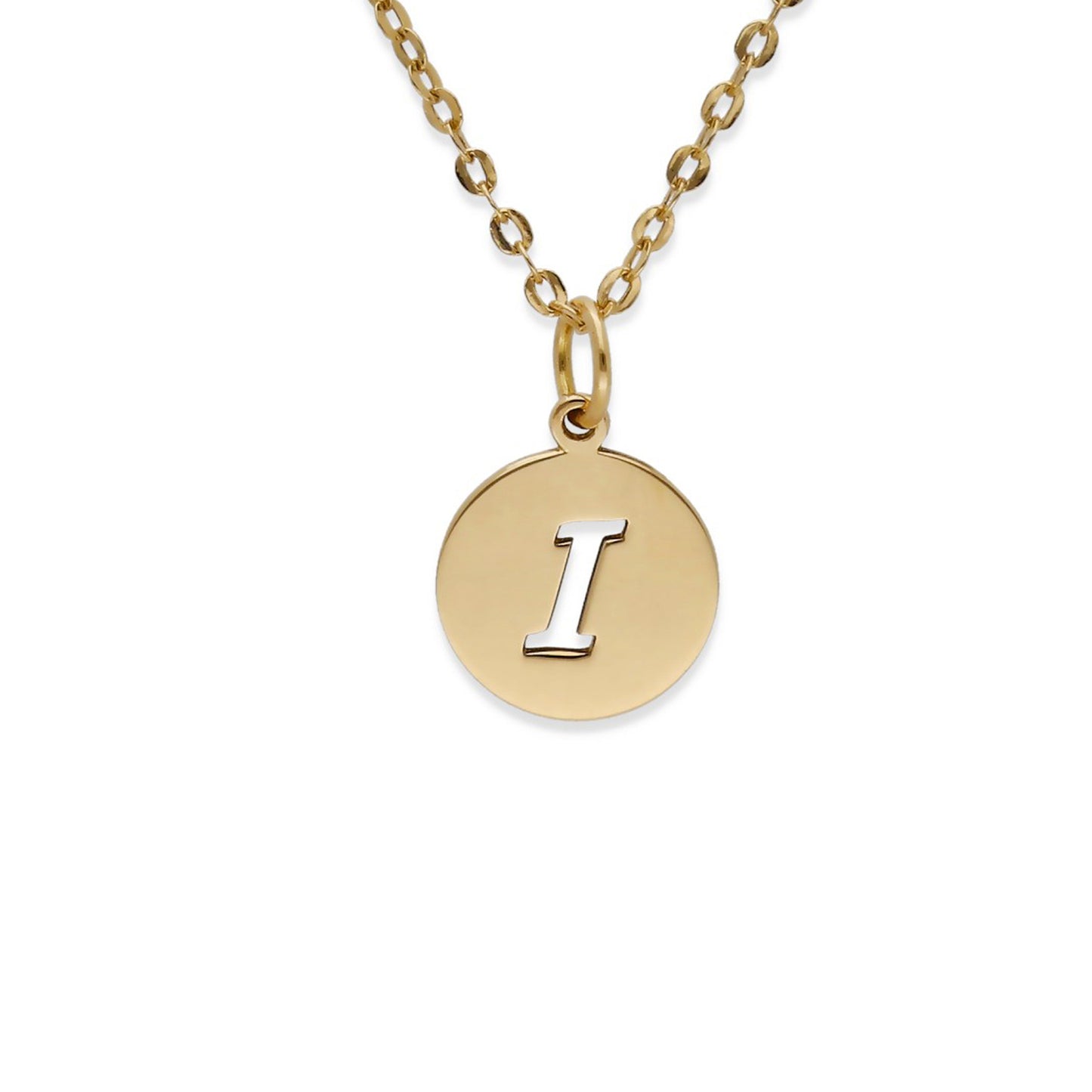 Collar con Colgante Inicial en Oro de Ley 18K